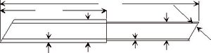 Dimensioned drawing of a tube insert profile