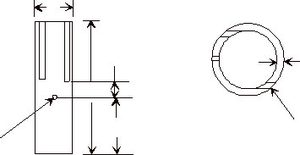 Dimensioned drawing of an alternative tube insert profile
