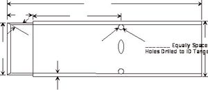 Dimensioned drawing of a tube insert end detail