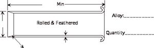 Erosion-corrosion drawing of a rolled and feathered tube insert
